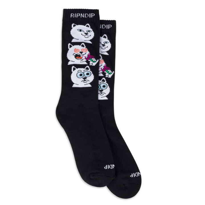 SOCKS HIGH SHROOM DIET - BLK